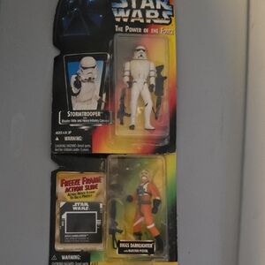 Star Wars Stormtrooper (White) & Biggs Darklighter (Orange) Action Figures